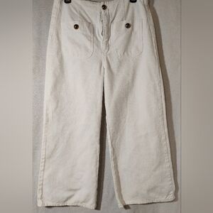 Zara The Marine Wide Leg Crop Jeans